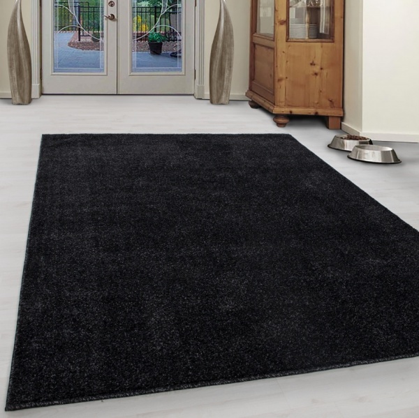 Ata Plain Anthracite Rug